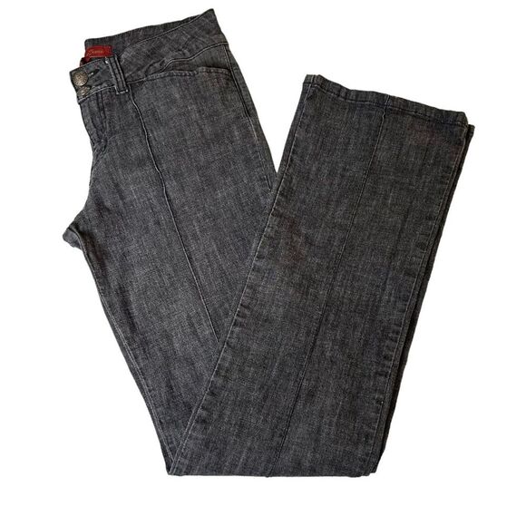 Secret Society Women’s Jeans Bootcut Charcoal Gray Size 28 Center Seams - Picture 10 of 11